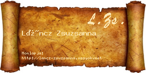 Láncz Zsuzsanna névjegykártya