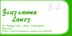 zsuzsanna lancz business card