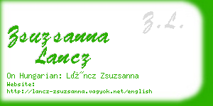 zsuzsanna lancz business card